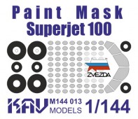 KAV M144 013  Окрасочная маска на Superjet 100 (Звезда)